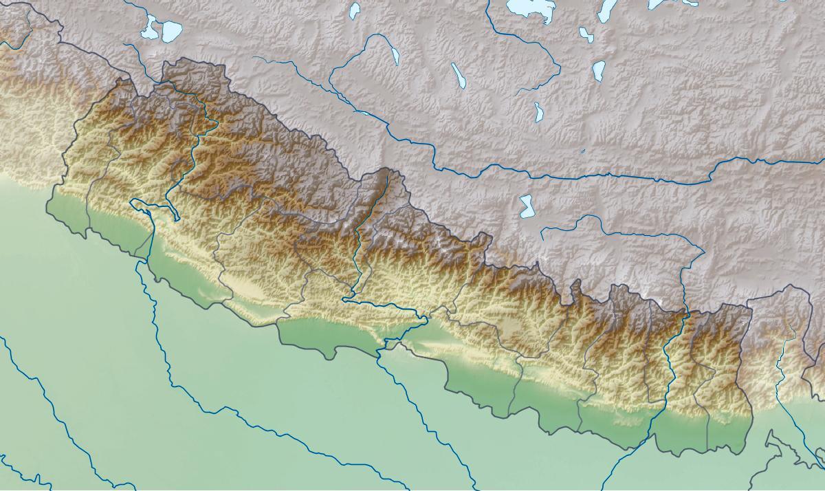 Mappa di fisica nepal