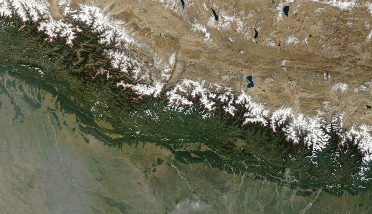 Mappa satellitare nepal live