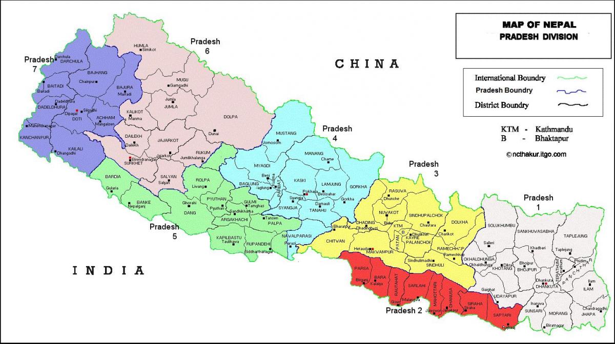 7 pradesh nepal mappa