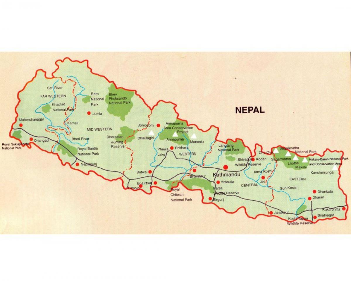 Mappa del nepal ferroviaria butwal