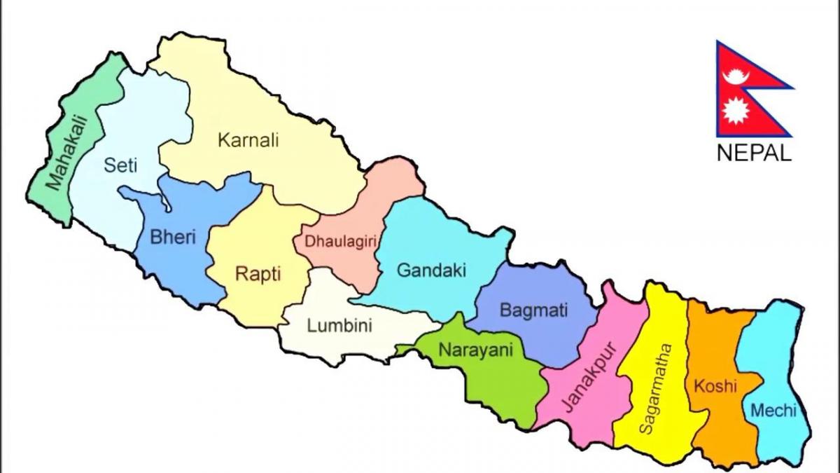 Mappa del nepal immagine