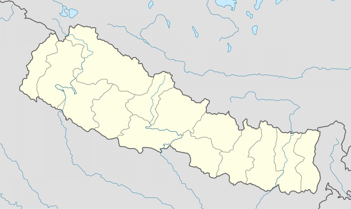 Mappa del nepal vettoriale