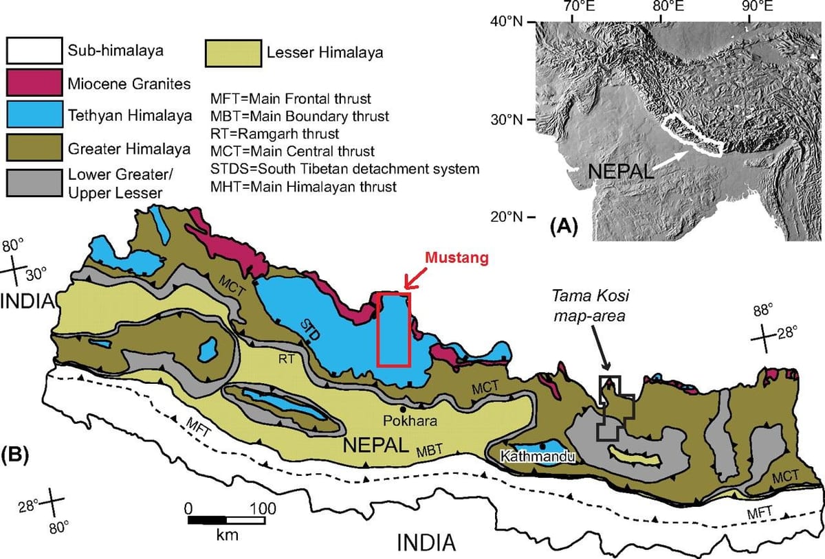 Mappa geologica nepa