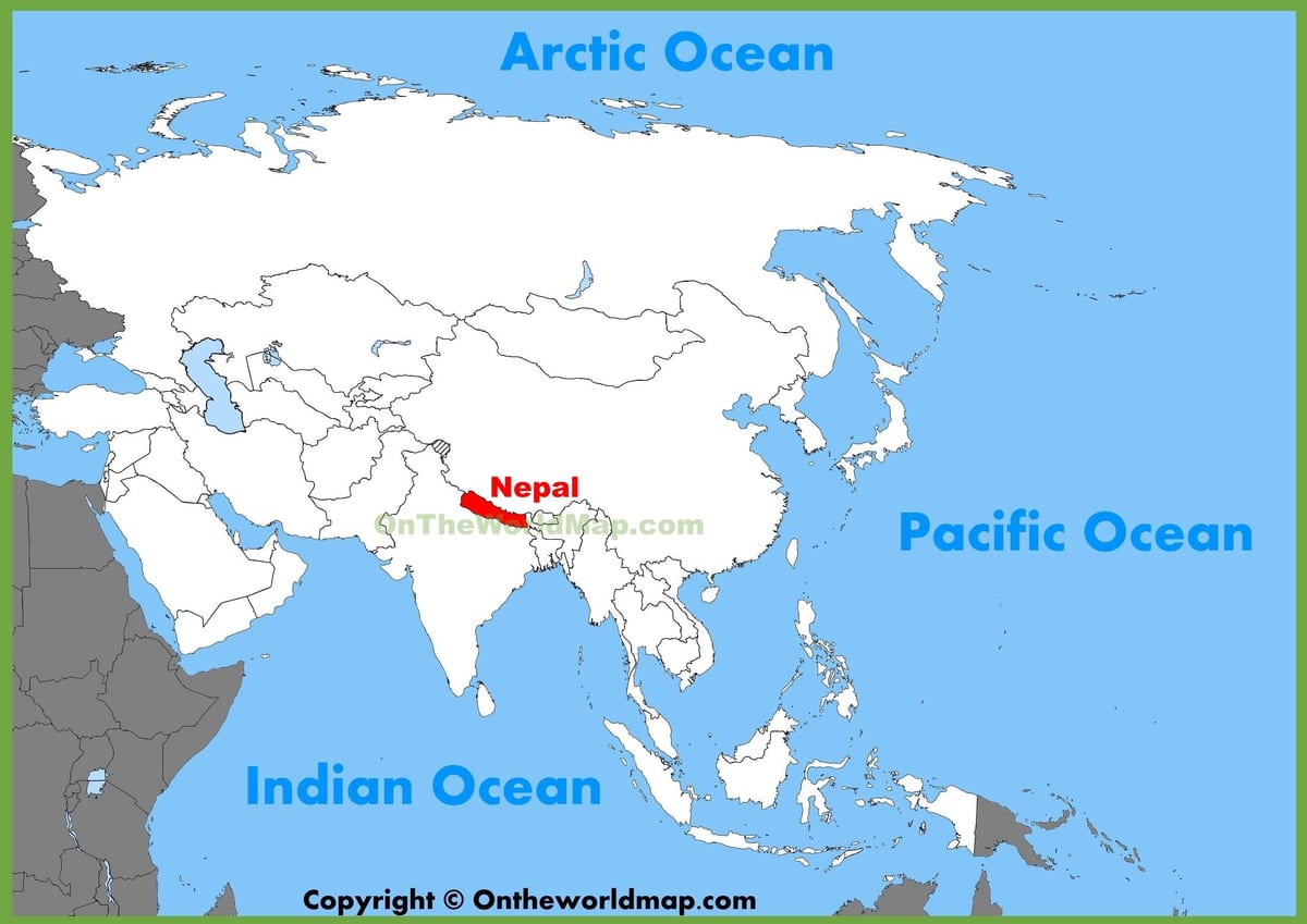 nepal in asia mappa