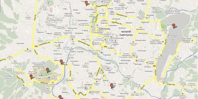Mappa di ktm nepal