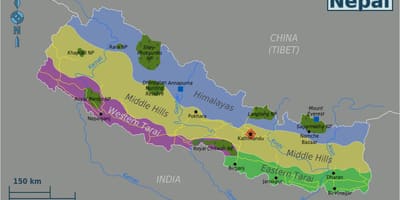 Mappa di originale nepal