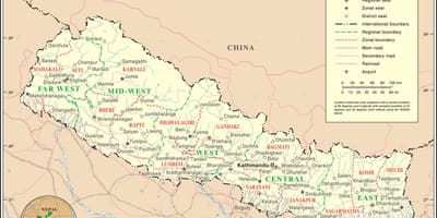 Ferroviaria mappa del nepal