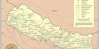 India nepal confine stradale mappa
