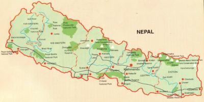 Nepal mappa turistica libero