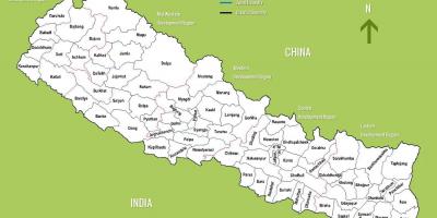 Una mappa del nepal