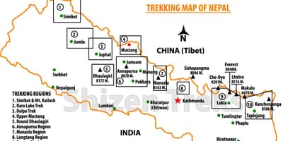 Nepal trek mappa