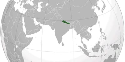 La mappa della terra nepal